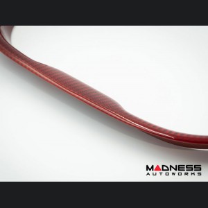 Alfa Romeo 4C Steering Wheel Trim - Carbon Fiber - Lower Trim Piece - Red Candy